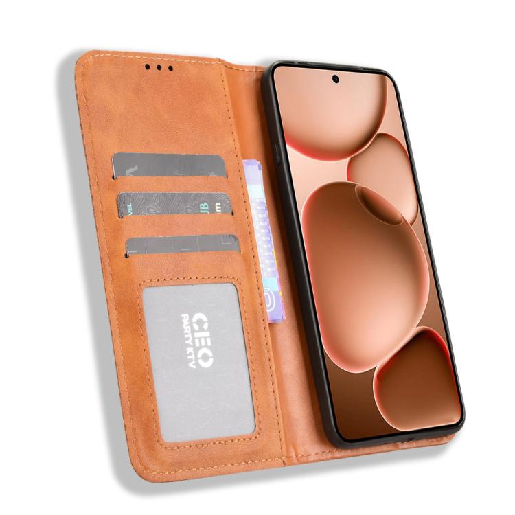 For OPPO Find X8 Ultra 5G Magnetic Buckle Retro Texture Leather Phone Case