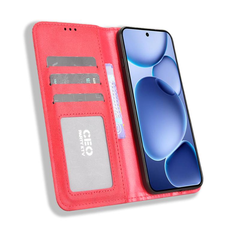 For OPPO Find X8s 5G Magnetic Buckle Retro Texture Leather Phone Case