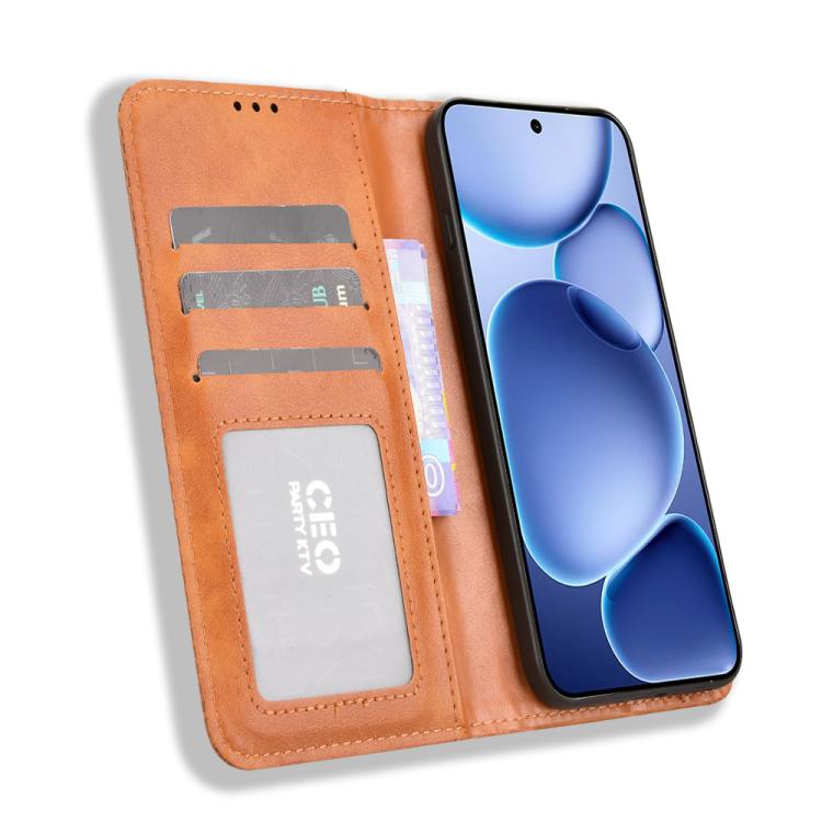 For OPPO Find X8s 5G Magnetic Buckle Retro Texture Leather Phone Case