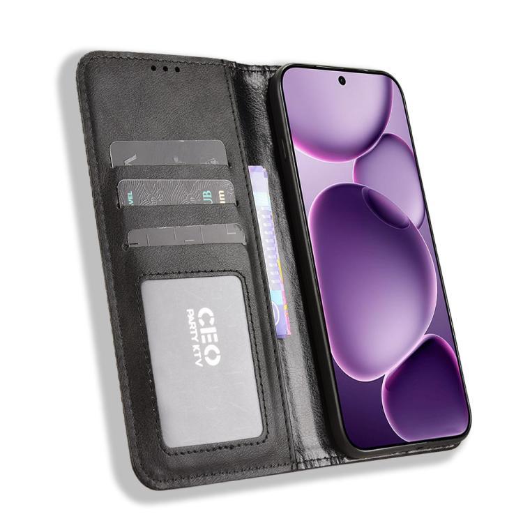 For OPPO Find X8s+ 5G Magnetic Buckle Retro Texture Leather Phone Case