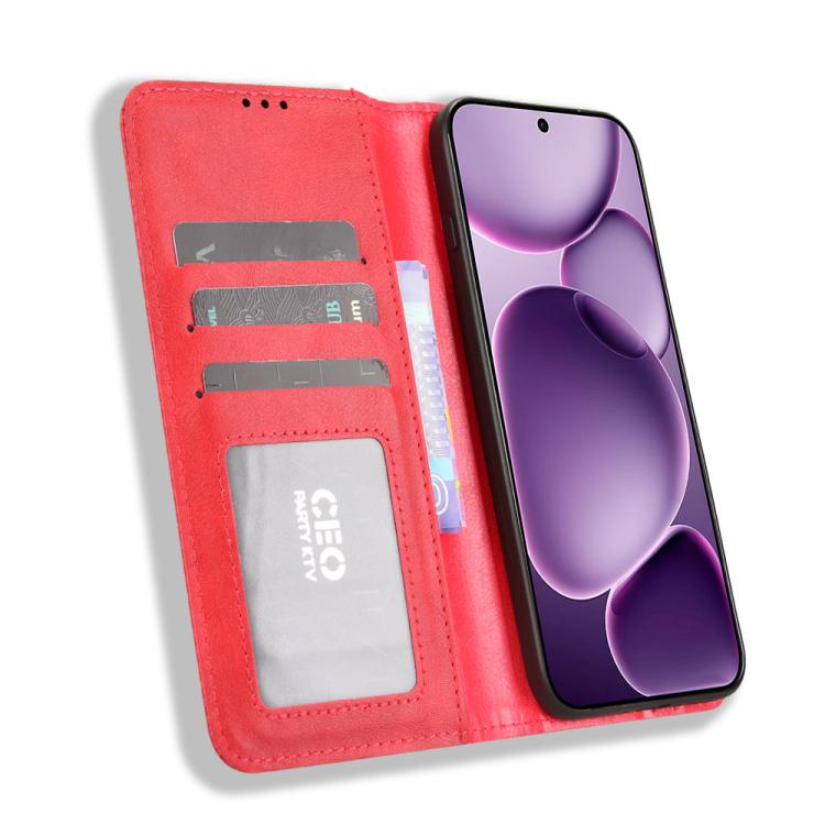For OPPO Find X8s+ 5G Magnetic Buckle Retro Texture Leather Phone Case