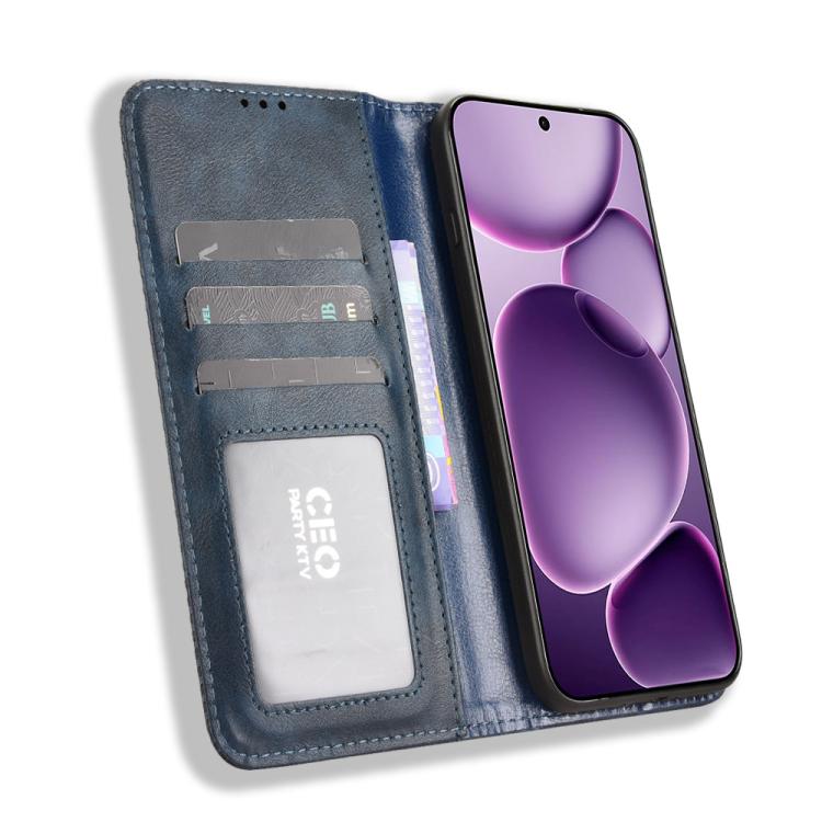 For OPPO Find X8s+ 5G Magnetic Buckle Retro Texture Leather Phone Case