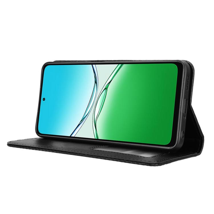 For OPPO A5 4G / 5G Global Magnetic Buckle Retro Texture Leather Phone Case