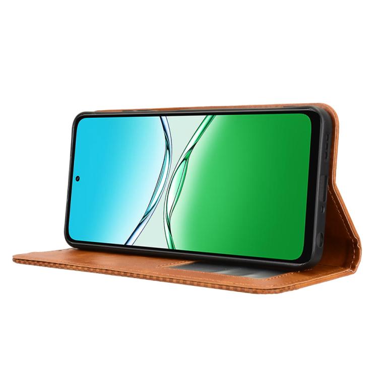 For OPPO A5 4G / 5G Global Magnetic Buckle Retro Texture Leather Phone Case