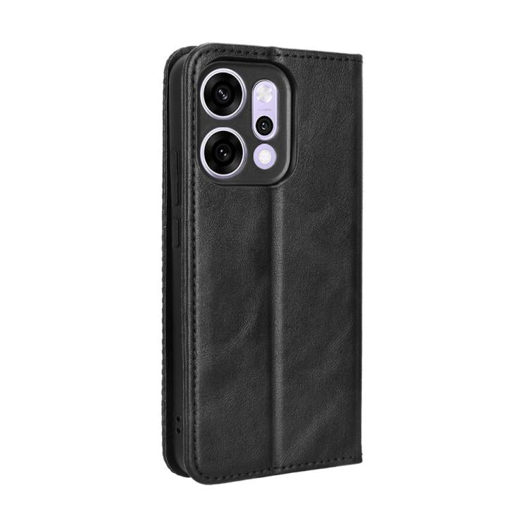 For OPPO Reno14 5G Global Magnetic Buckle Retro Texture Leather Phone Case