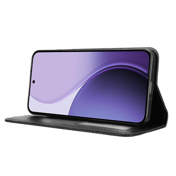 For OPPO Reno14 5G Global Magnetic Buckle Retro Texture Leather Phone Case