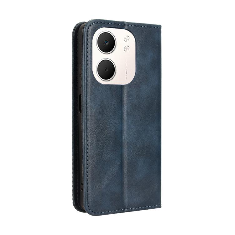 For OPPO A5x 4G / 5G Global Magnetic Buckle Retro Texture Leather Phone Case