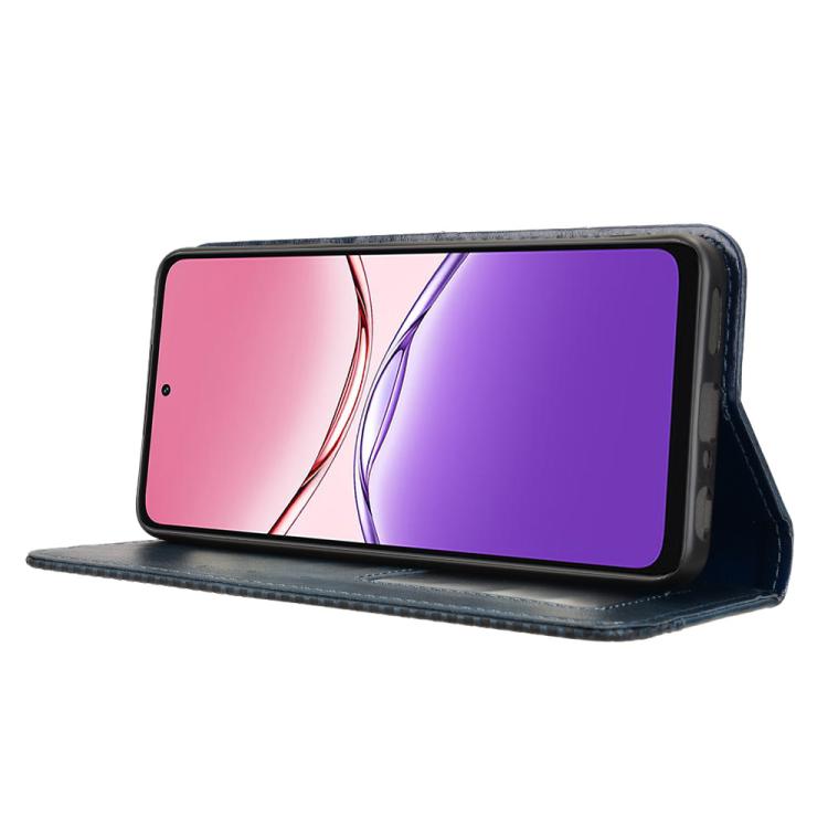 For OPPO A5x 4G / 5G Global Magnetic Buckle Retro Texture Leather Phone Case