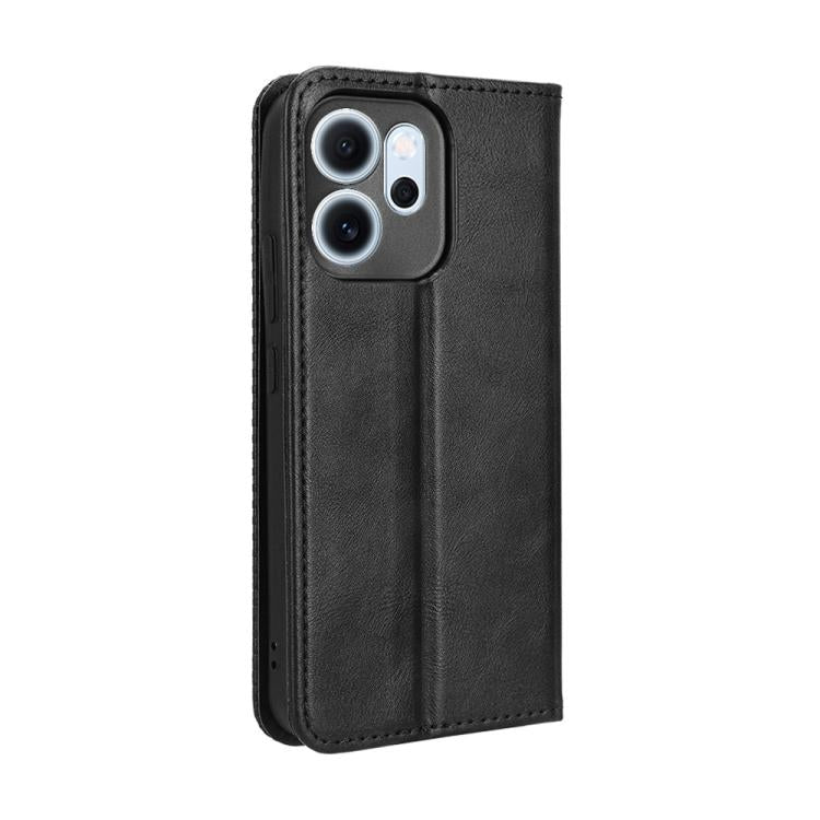 For OPPO Reno14 F 5G Magnetic Buckle Retro Texture Leather Phone Case