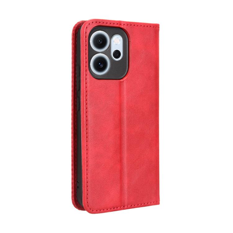 For OPPO Reno14 F 5G Magnetic Buckle Retro Texture Leather Phone Case