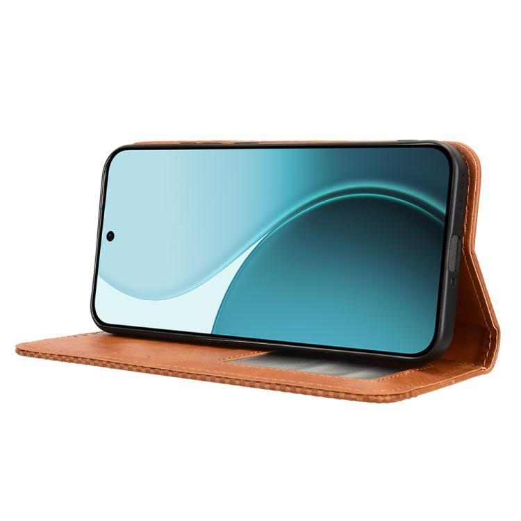 For OPPO Reno14 F 5G Magnetic Buckle Retro Texture Leather Phone Case