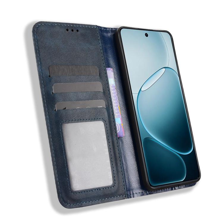 For OPPO A6 Max 5G / F31 Pro+ 5G Magnetic Buckle Retro Texture Leather Phone Case