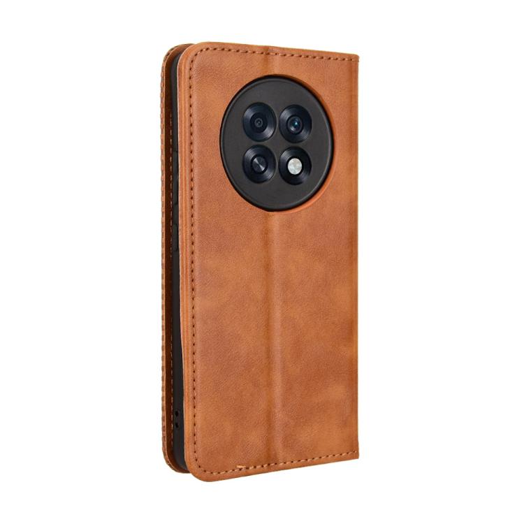 For OPPO A6 Max 5G / F31 Pro+ 5G Magnetic Buckle Retro Texture Leather Phone Case