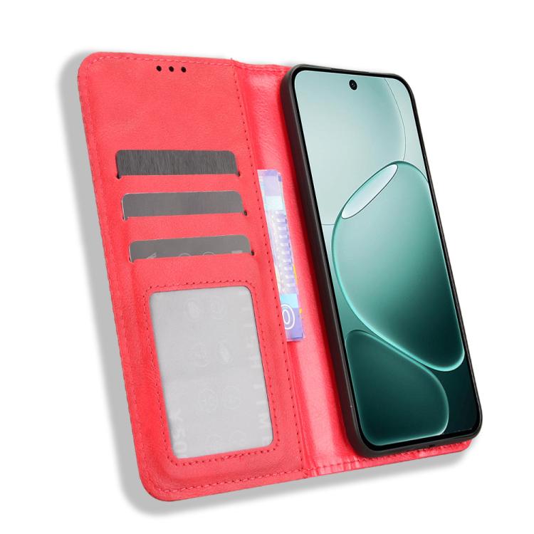 For OPPO F31 Pro 5G Magnetic Buckle Retro Texture Leather Phone Case