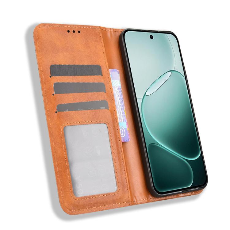 For OPPO F31 Pro 5G Magnetic Buckle Retro Texture Leather Phone Case