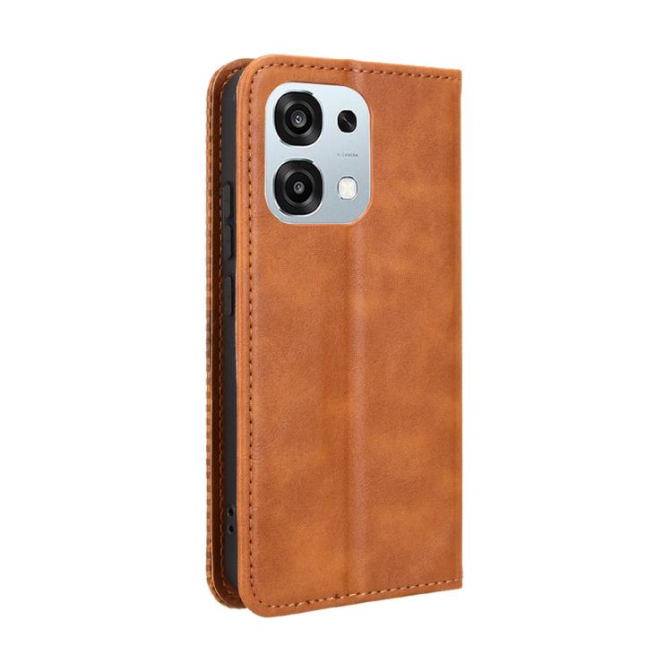 For OPPO A6 Pro 4G / 5G Global / F31 5G Magnetic Buckle Retro Texture Leather Phone Case