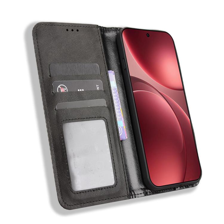 For OPPO Find X9 Pro Magnetic Buckle Retro Texture Leather Phone Case