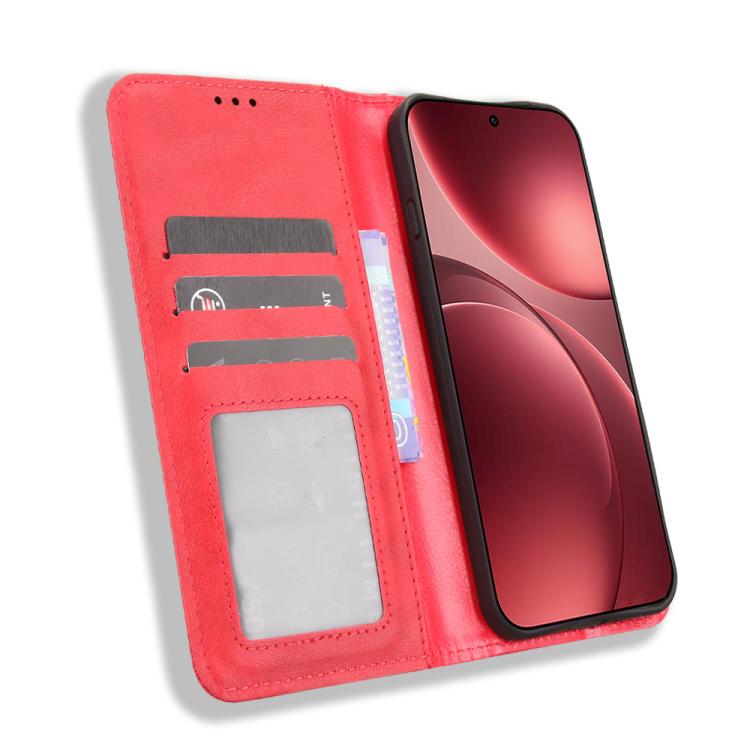 For OPPO Find X9 Pro Magnetic Buckle Retro Texture Leather Phone Case