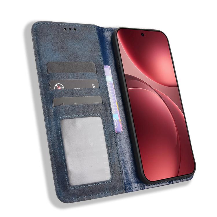 For OPPO Find X9 Pro Magnetic Buckle Retro Texture Leather Phone Case