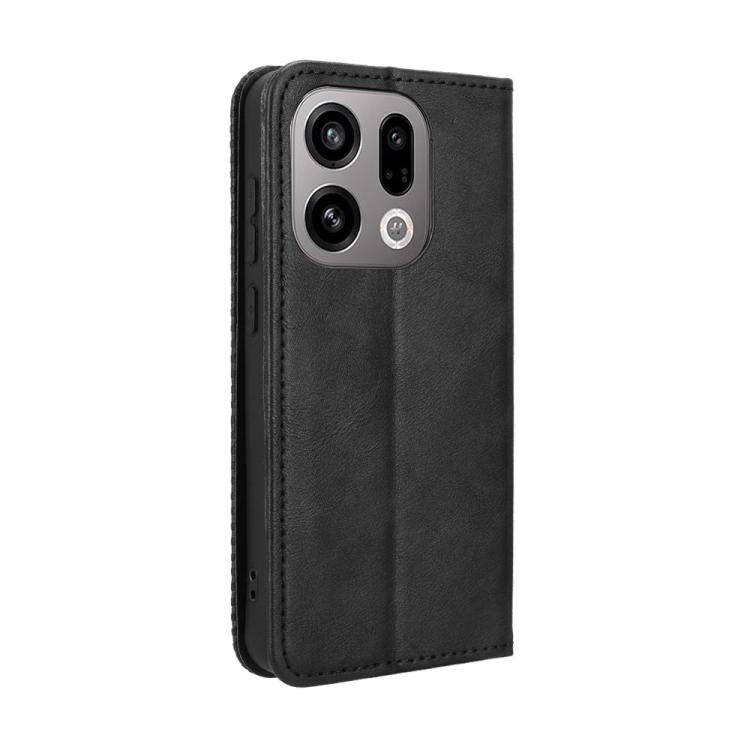 For OPPO Find X9 Magnetic Buckle Retro Texture Leather Phone Case