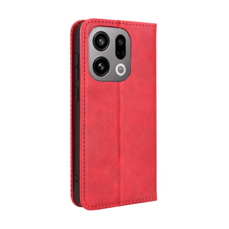 For OPPO Find X9 Magnetic Buckle Retro Texture Leather Phone Case