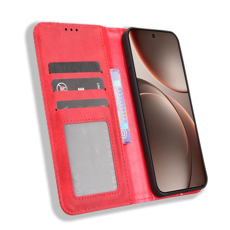 For OPPO Find X9 Magnetic Buckle Retro Texture Leather Phone Case