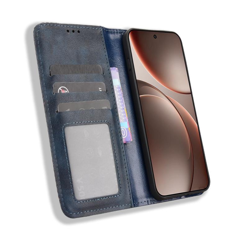 For OPPO Find X9 Magnetic Buckle Retro Texture Leather Phone Case