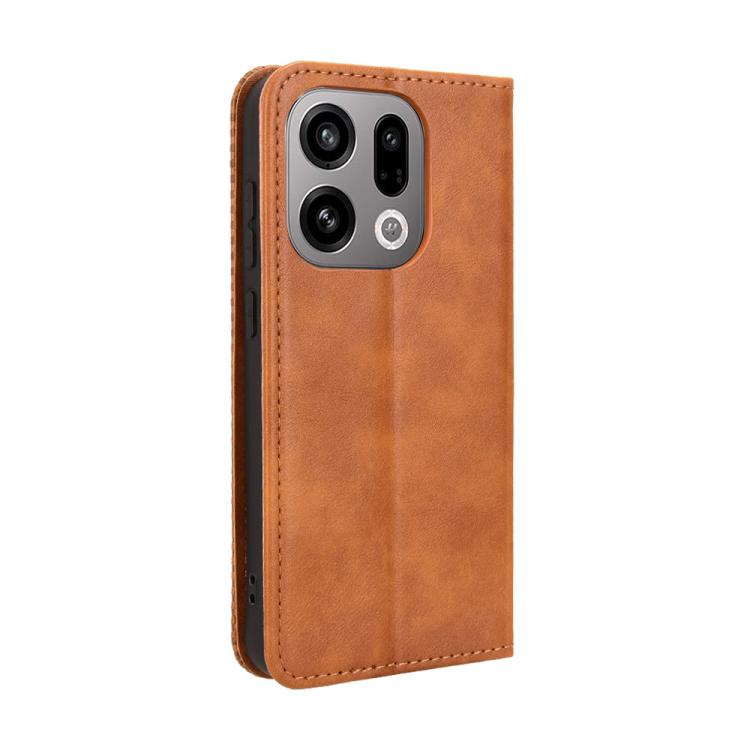 For OPPO Find X9 Magnetic Buckle Retro Texture Leather Phone Case