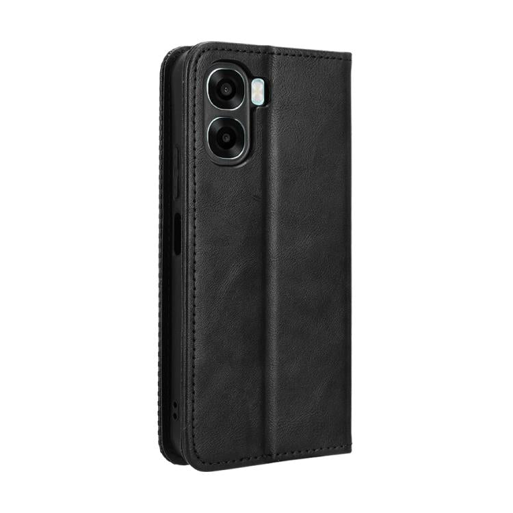 For OPPO A6x 5G / 4G Magnetic Buckle Retro Texture Leather Phone Case