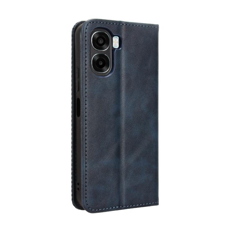 For OPPO A6x 5G / 4G Magnetic Buckle Retro Texture Leather Phone Case