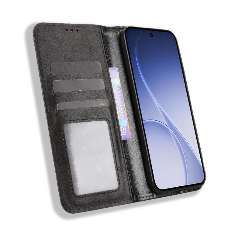 For OPPO Reno15 5G Global / 15c Magnetic Buckle Retro Texture Leather Phone Case