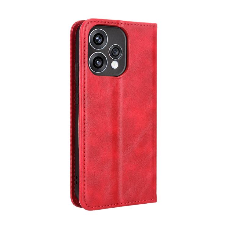 For OPPO Reno15 5G Global / 15c Magnetic Buckle Retro Texture Leather Phone Case