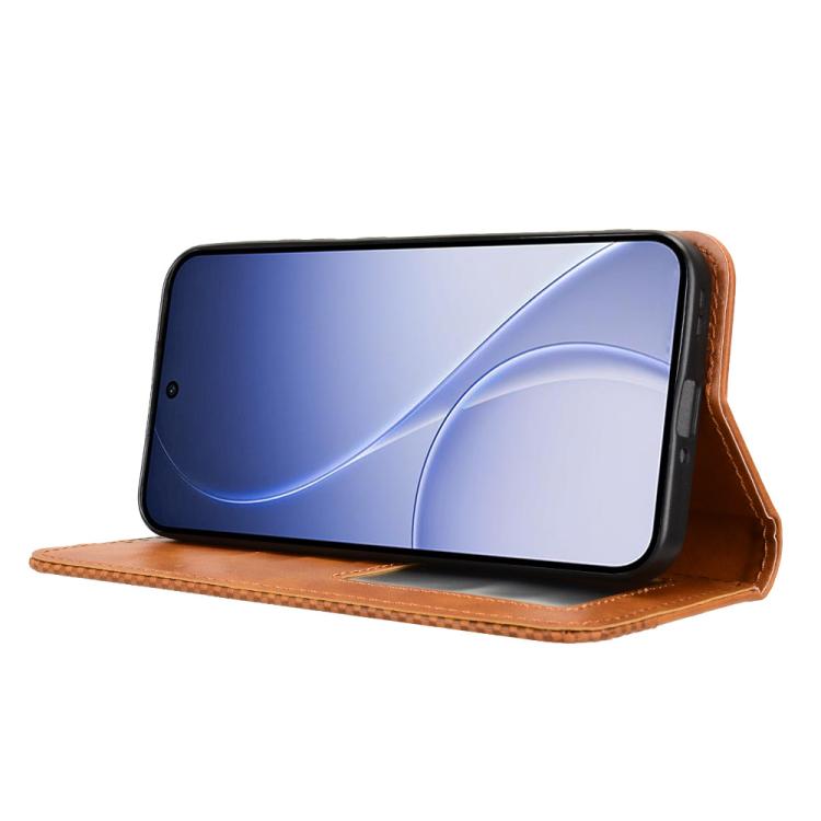 For OPPO Reno15 5G Global / 15c Magnetic Buckle Retro Texture Leather Phone Case