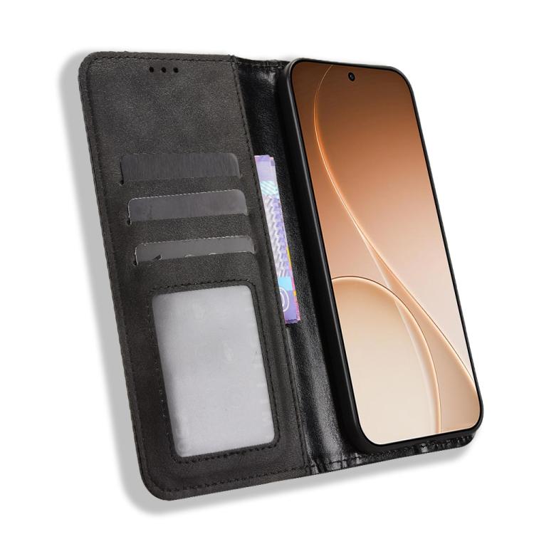 For OPPO Reno15 Pro 5G Global Magnetic Buckle Retro Texture Leather Phone Case