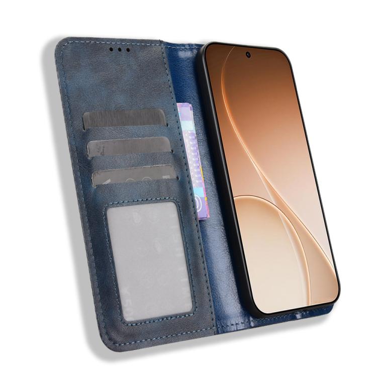 For OPPO Reno15 F 5G Magnetic Buckle Retro Texture Leather Phone Case