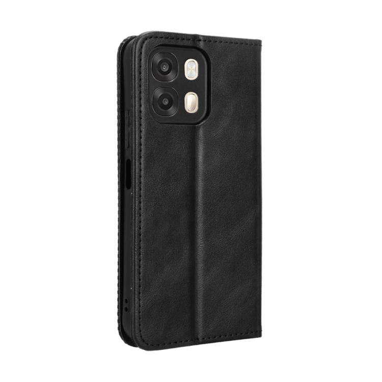 For OPPO A6s 5G / A6 5G Global Magnetic Buckle Retro Texture Leather Phone Case