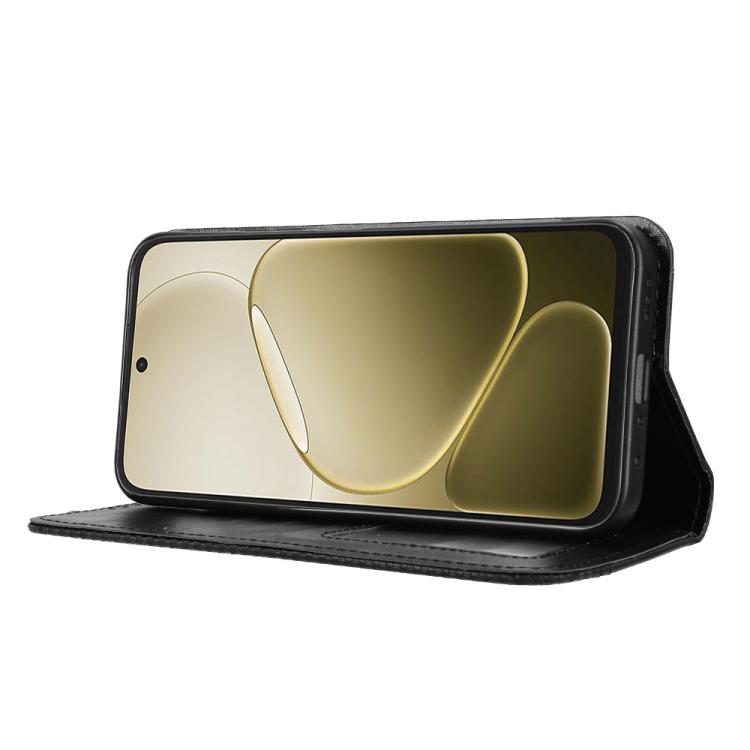 For OPPO A6s 5G / A6 5G Global Magnetic Buckle Retro Texture Leather Phone Case