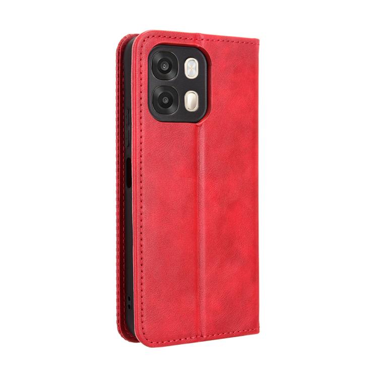 For OPPO A6s 5G / A6 5G Global Magnetic Buckle Retro Texture Leather Phone Case