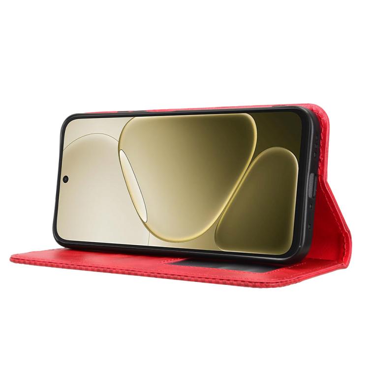 For OPPO A6s 5G / A6 5G Global Magnetic Buckle Retro Texture Leather Phone Case
