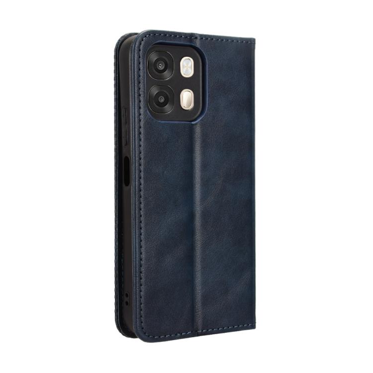 For OPPO A6s 5G / A6 5G Global Magnetic Buckle Retro Texture Leather Phone Case