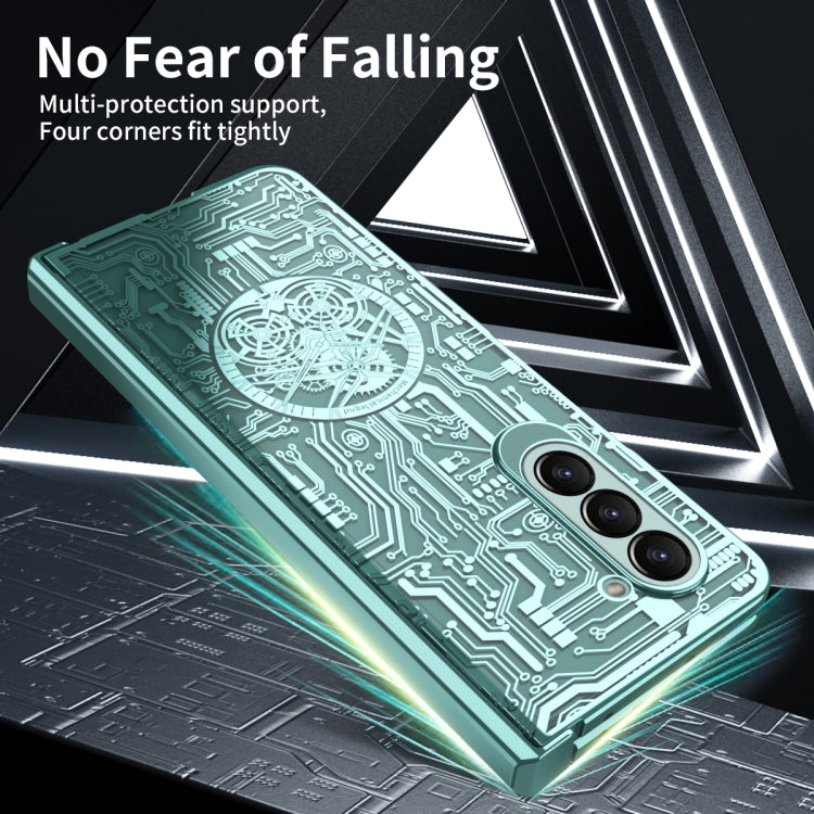 For Samsung Galaxy Z Fold5 Mechanical Legend Integrated Electroplating All-inclusive Phone Case