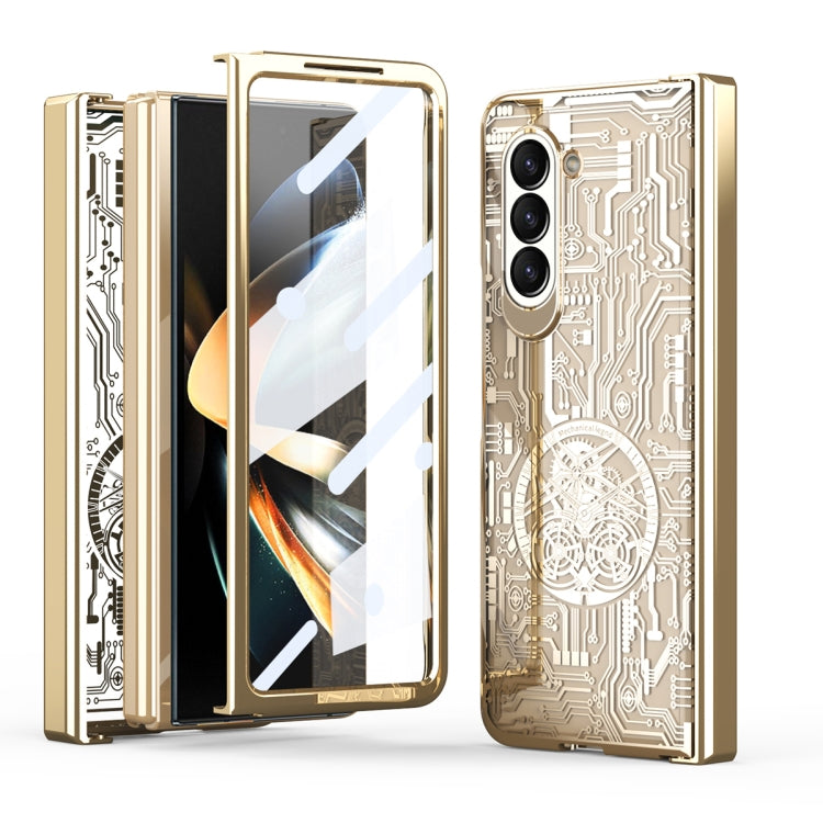 For Samsung Galaxy Z Fold5 Mechanical Legend Integrated Electroplating All-inclusive Phone Case