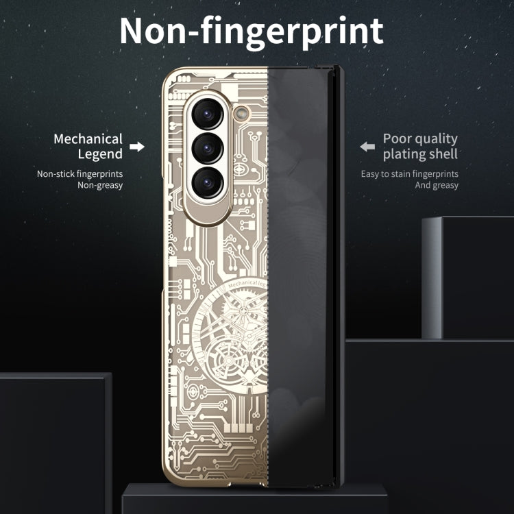 For Samsung Galaxy Z Fold5 Mechanical Legend Integrated Electroplating All-inclusive Phone Case