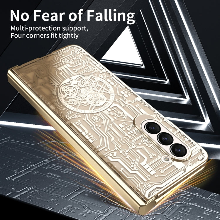 For Samsung Galaxy Z Fold5 Mechanical Legend Integrated Electroplating All-inclusive Phone Case