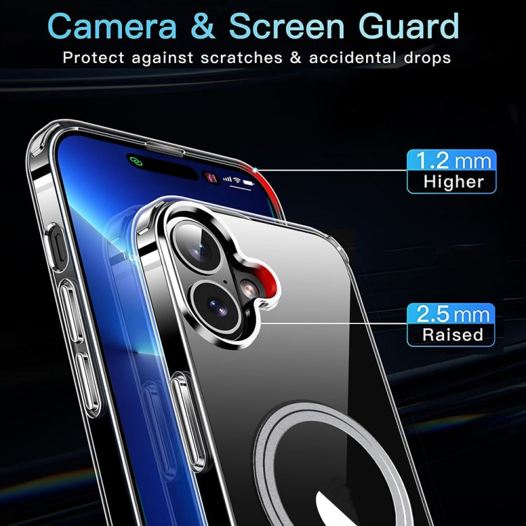 For iPhone 16 LK Crystal Clear MagSafe Magnetic Phone Case - Transparent