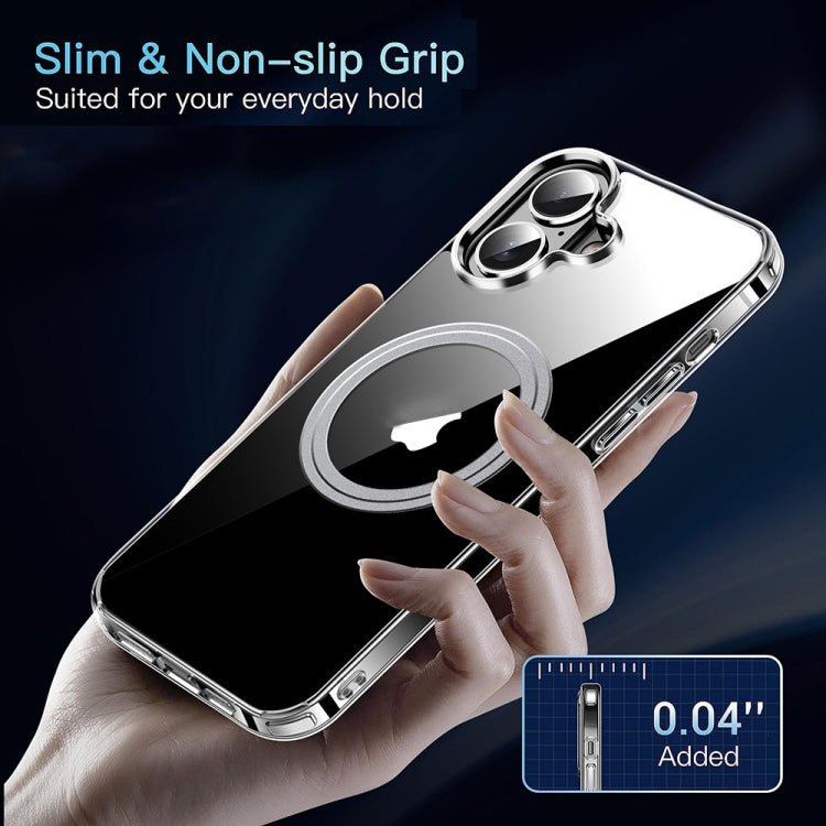 For iPhone 16 LK Crystal Clear MagSafe Magnetic Phone Case - Transparent