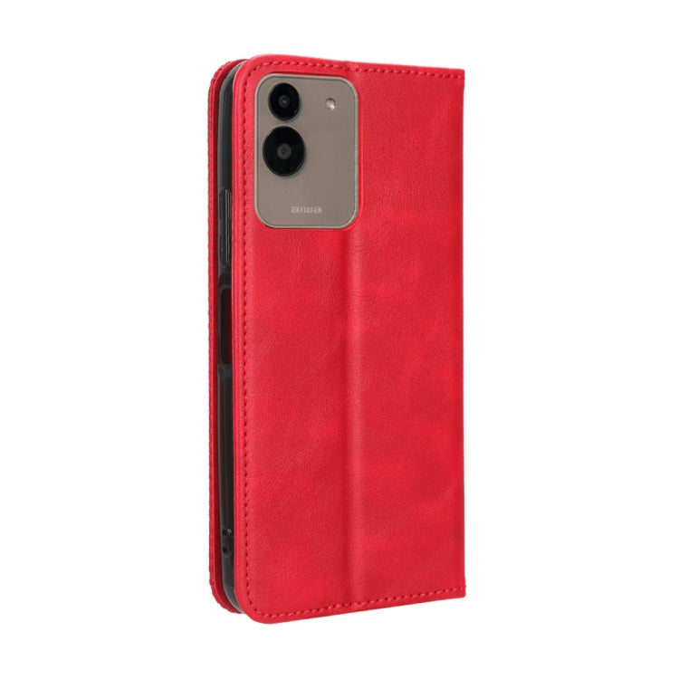 For Aiwa Phone B-2 JA3-SMP0602 Magnetic Buckle Retro Texture Leather Phone Case