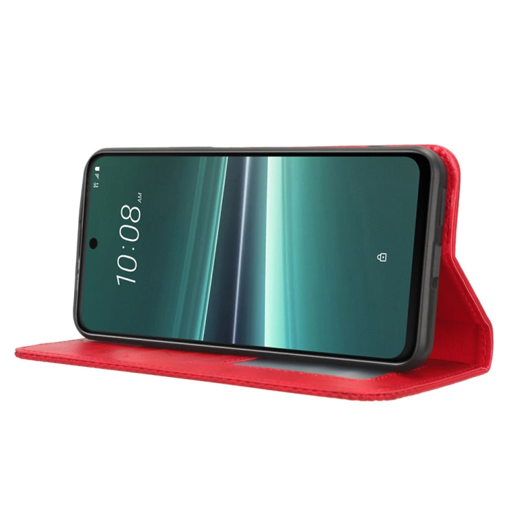 For HTC U23 / U23 Pro Magnetic Buckle Retro Texture Leather Phone Case