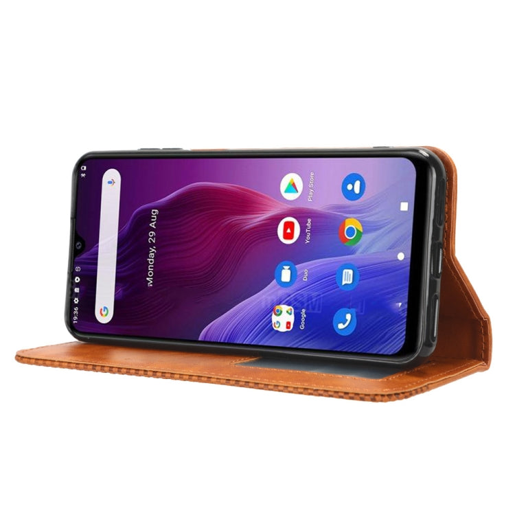 For Cubot P60 Magnetic Buckle Retro Texture Leather Phone Case