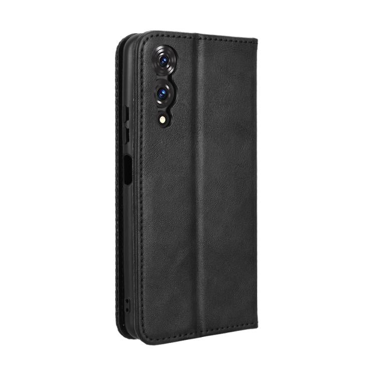 For Cubot A10 Magnetic Buckle Retro Texture Leather Phone Case